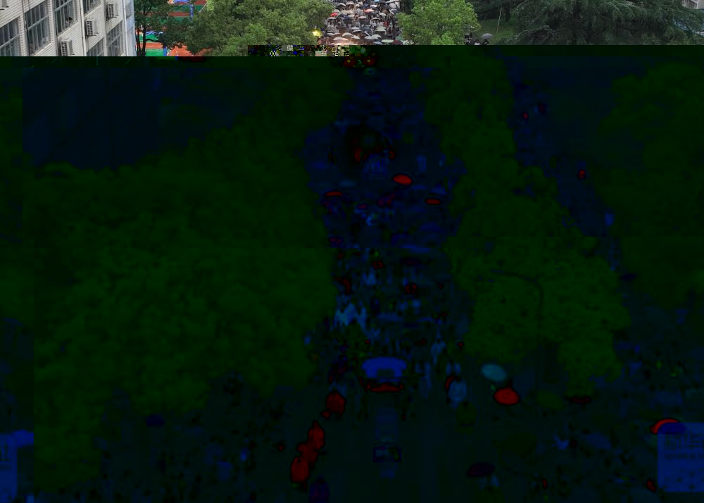 6月21日，農機花車隊伍在永利校園裡巡遊（無人機照片）。